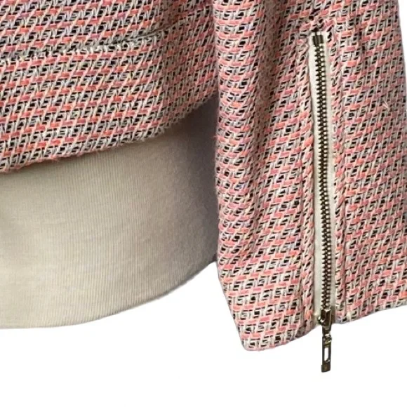 MNG Collection Pink/Black Asymmetrical Zip Jacket Women’s XL. EUC - Picture 6 of 9